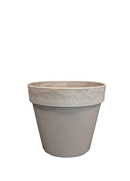 Nayla Gri Plastik Saksı 25x23 cm