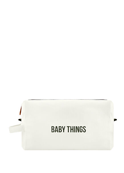 Baby Things Large Ecru Canvas Baby Accessory Bag