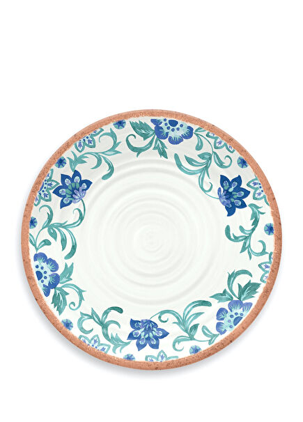 Rio Turquoise Floral Melamin Yemek Tabağı 27 cm