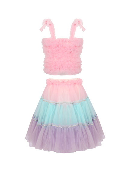 Mermaid Pembe Kız Çocuk 2li Set