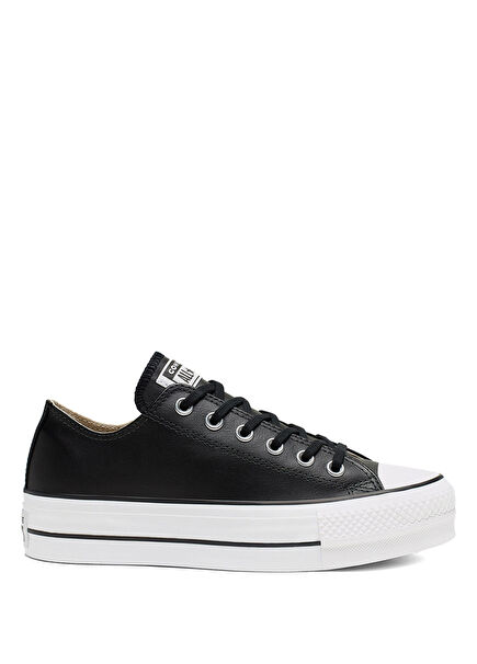Chuck Taylor All Star Lift Siyah Deri Platform Unisex Sneaker