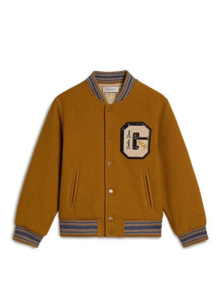 Kahverengi Unisex Çocuk Yün Mont