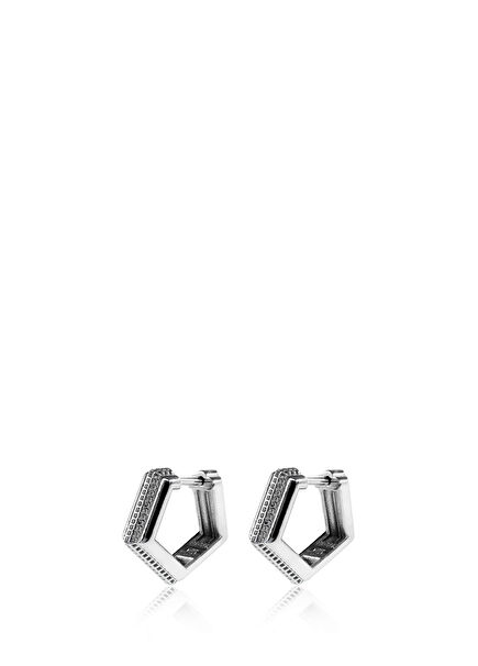 Verta Rhodium Plated Silver Women's Earrings