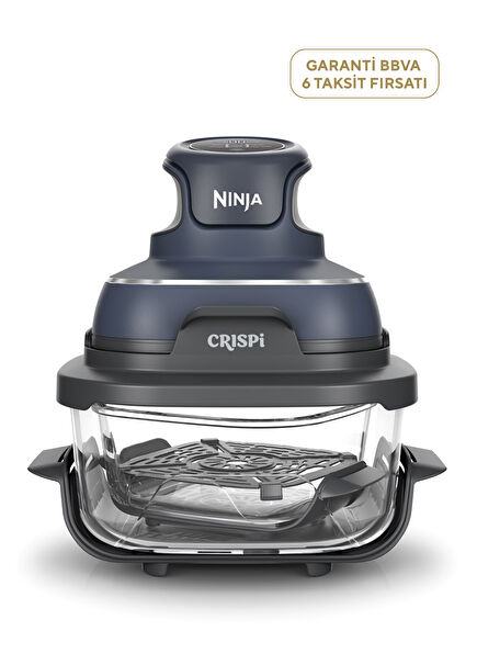 CRISPi 4-in-1 Blue Taşınabilir Cam Hazneli Pişirme Sistemi