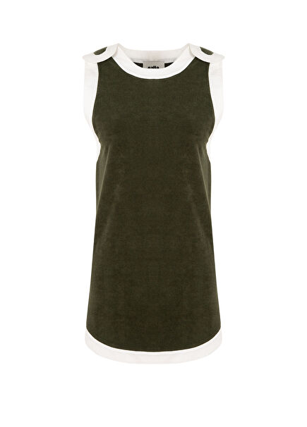 Khaki Terry Mini Women's Dress