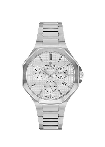 WA.19687-A Gri Çelik Erkek Kol Saati