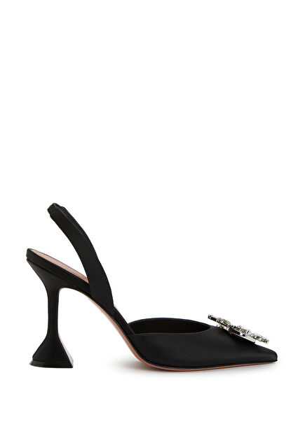 Begum Black Silk High Pump