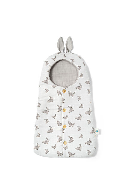 %100 Pamuk Iconique Lapin Pamuk Müslin Kundak Battaniye