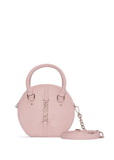 Pink Leather Girls' Shoulder Bag