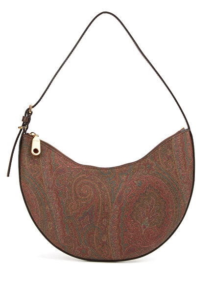 Brown Ethnic Patterned Women's Shoulder Bag