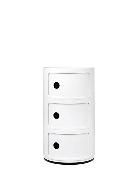 Componibili 3 Drawer White Module