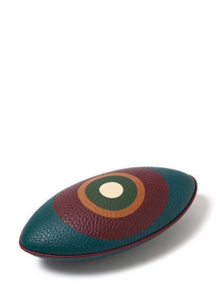 Evil Eye Talisman Petrol Leather Paperweight