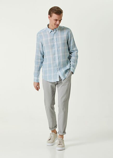 Regular Fit Gri Chino Pantolon
