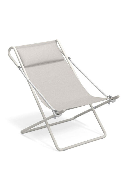 Vetta White Beyaz Çelik Dinlenme Şezlongu