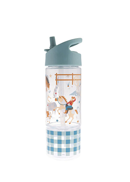 Cowboy Themed Boy's Drinker with Snack Compartment 350 ml