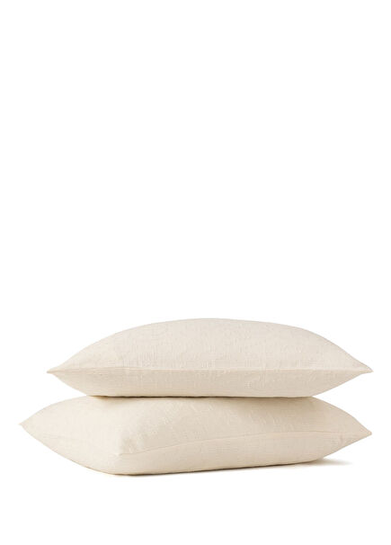 Damask Cream Cotton Pillowcase Set of 2