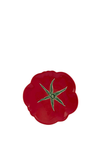 Tomato Red Ceramic Breakfast Plate