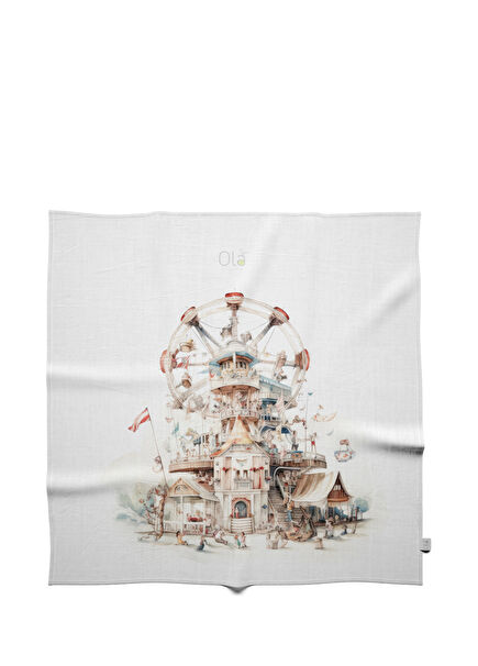 Mutluluk Döngüsü Patterned Muslin Blanket