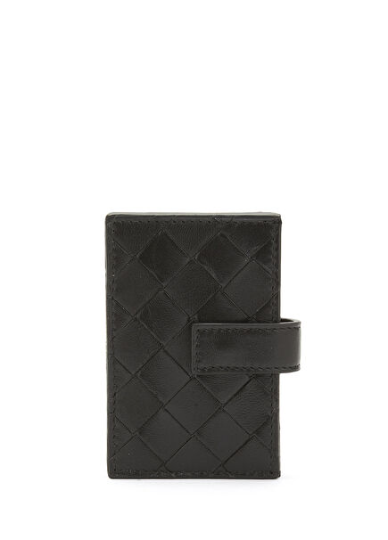 Siyah Kadın Deri Kartlık