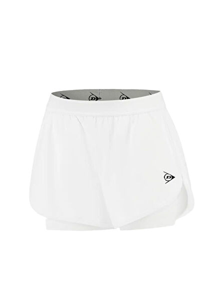D AP Club Beyaz İç Taytlı Kadın Tenis Şortu