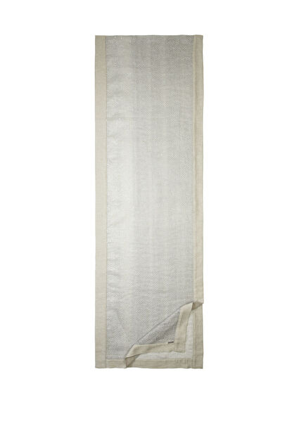 Metallic Grey Linen Runner