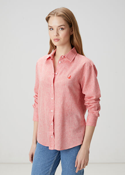 Red Linen Shirt