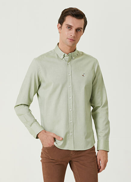 Comfort Fit Çağla Oxford Gömlek