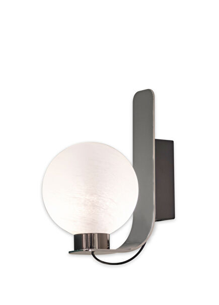 Havana Chrome Soft Platinum Glass Single Led Sconce