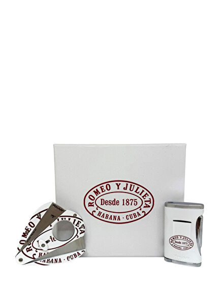 Romeo Y Julieta Beyaz Puro Çakmağı ve Kesici Seti