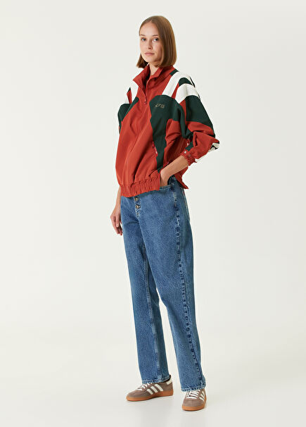 Oversized Boomerang Red Ochre Women's Raincoat