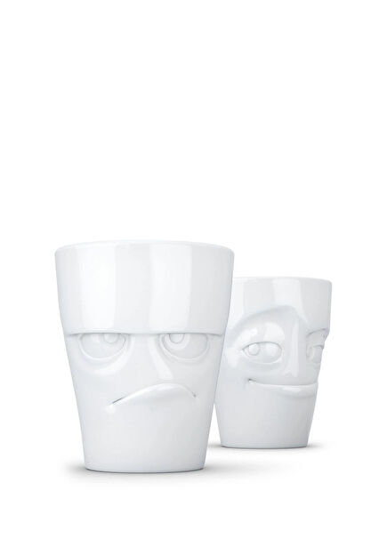 Grumpy & Impish White Porcelain Set of 2 Glasses
