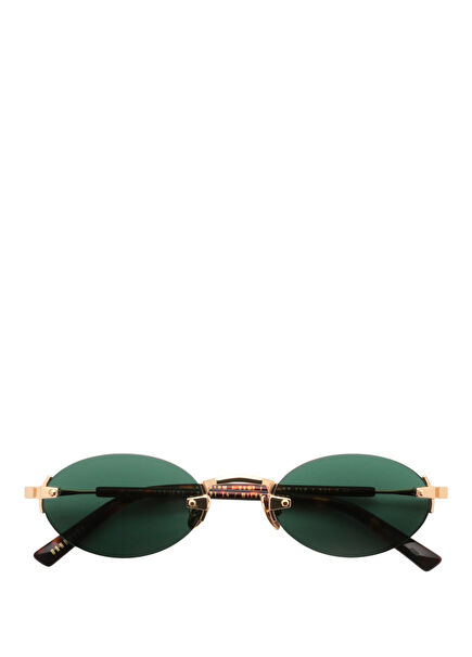 Quantum Altın Yeşil Metal Unisex Güneş Gözlüğü