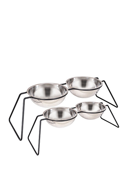 Stone Siyah Çelik Köpek Mama ve Su Kabı 