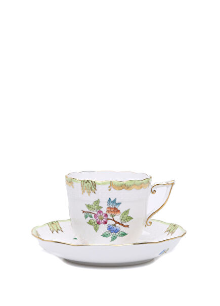 Çiçek Motifli Porselen Çay Fincanı Seti