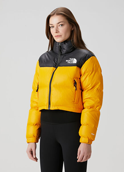 Nuptse Siyah Sarı Mont