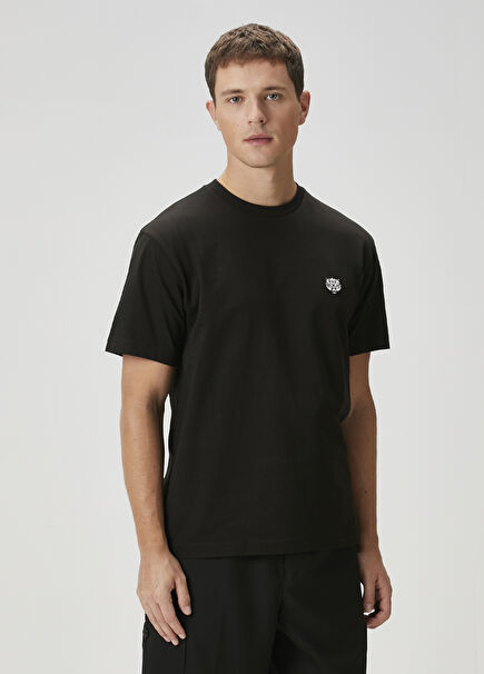 Black Logo Detailed T-Shirt
