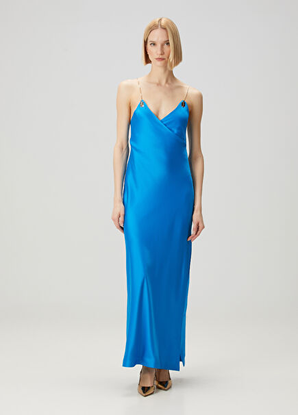 Blue Maxi Evening Dress
