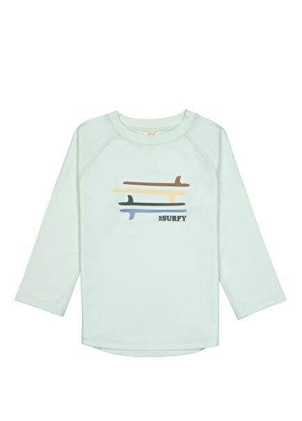 Surfboards UV Protection Sea Foam Long Sleeve Boys' T-Shirt Swimsuit
