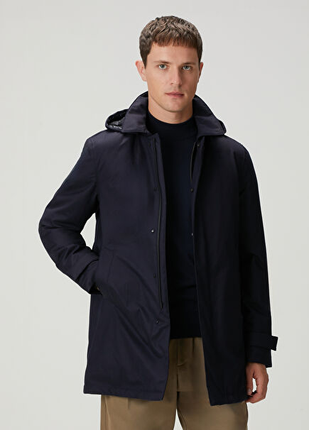 Gordon Navy Blue Wool Coat