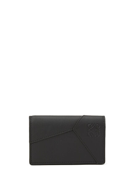 Siyah Logo Detaylı Erkek Deri Cüzdan