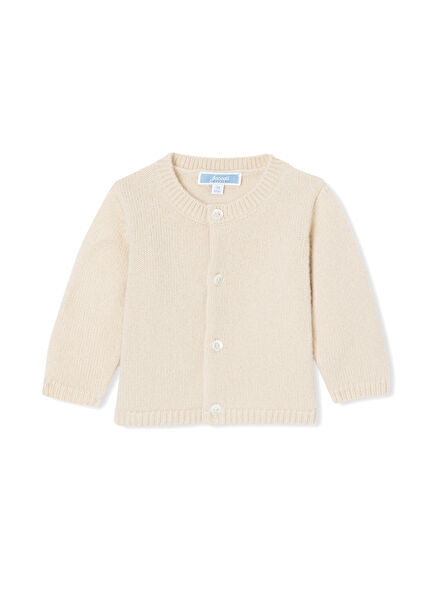 Dark Beige Cashmere Unisex Baby Cardigan