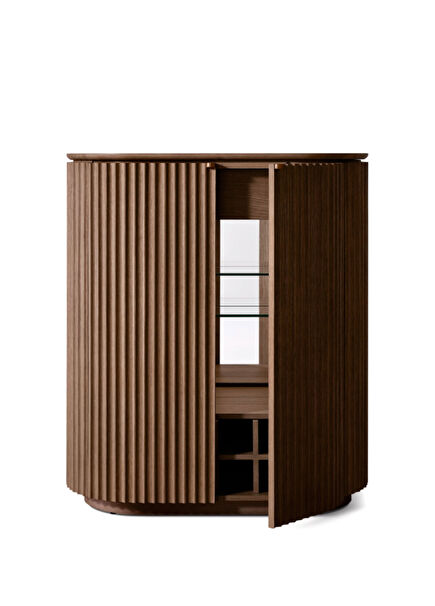 Claire Kahverengi Meşe Ahşap Bar Konsolu 