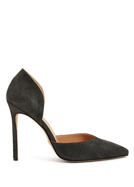 Anthracite Women's Leather High Heels