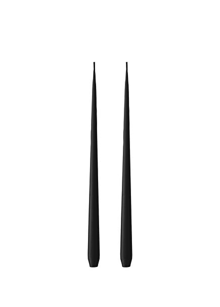Matte Black Long 2-Pack Unscented Conical Candle