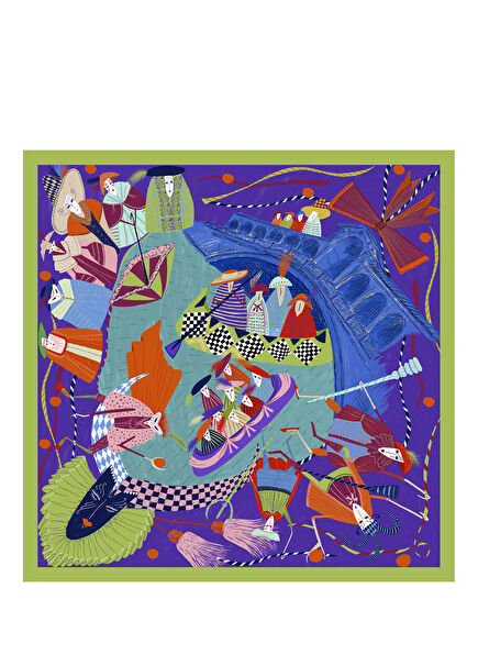 Venice Carnival France Cotton Scarf