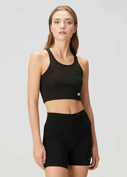 Siyah Crop Atlet
