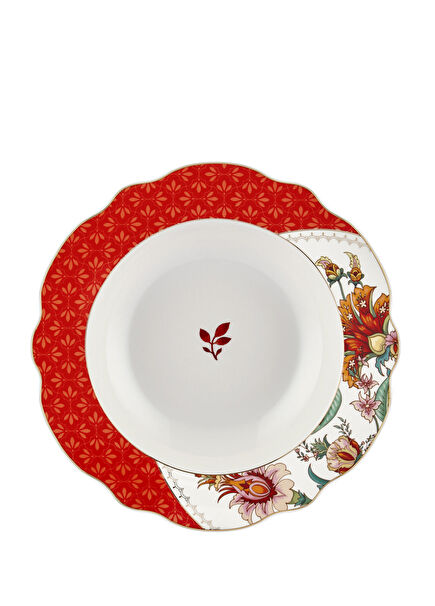 Allure Patterned Porcelain Soup Plate