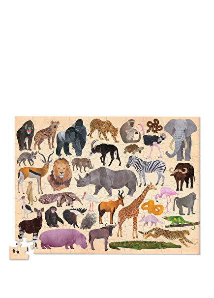 Wild Animals Themed 100 Piece Puzzle