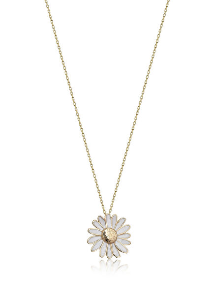 Daisy Enamel 14K Gold Women's Necklace
