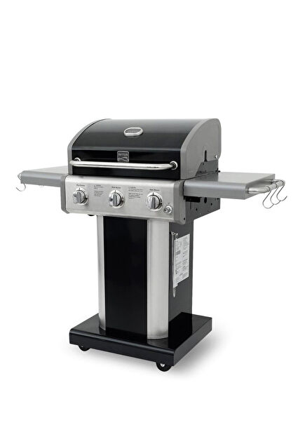 Black Metal 3 Burner Gas BBQ